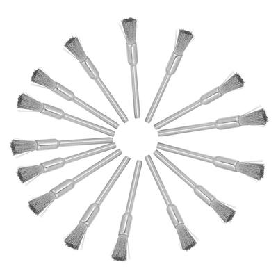 15 Stück Mini Stahldrahtbürste Polierscheibe für Schleifer Rotationswerkzeug (3*5mm)