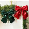 Soft Velvets Christmas Decoration Bows Hanging Pendant Bowknot Ornament Gift Embellishment Accessories Decorative Accent