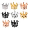 Crown Beads for Bracelets Making Large Hole Spacers Bracelet Charms Crystal Decor with Rhinestones Ornaments for DIY Jewelry