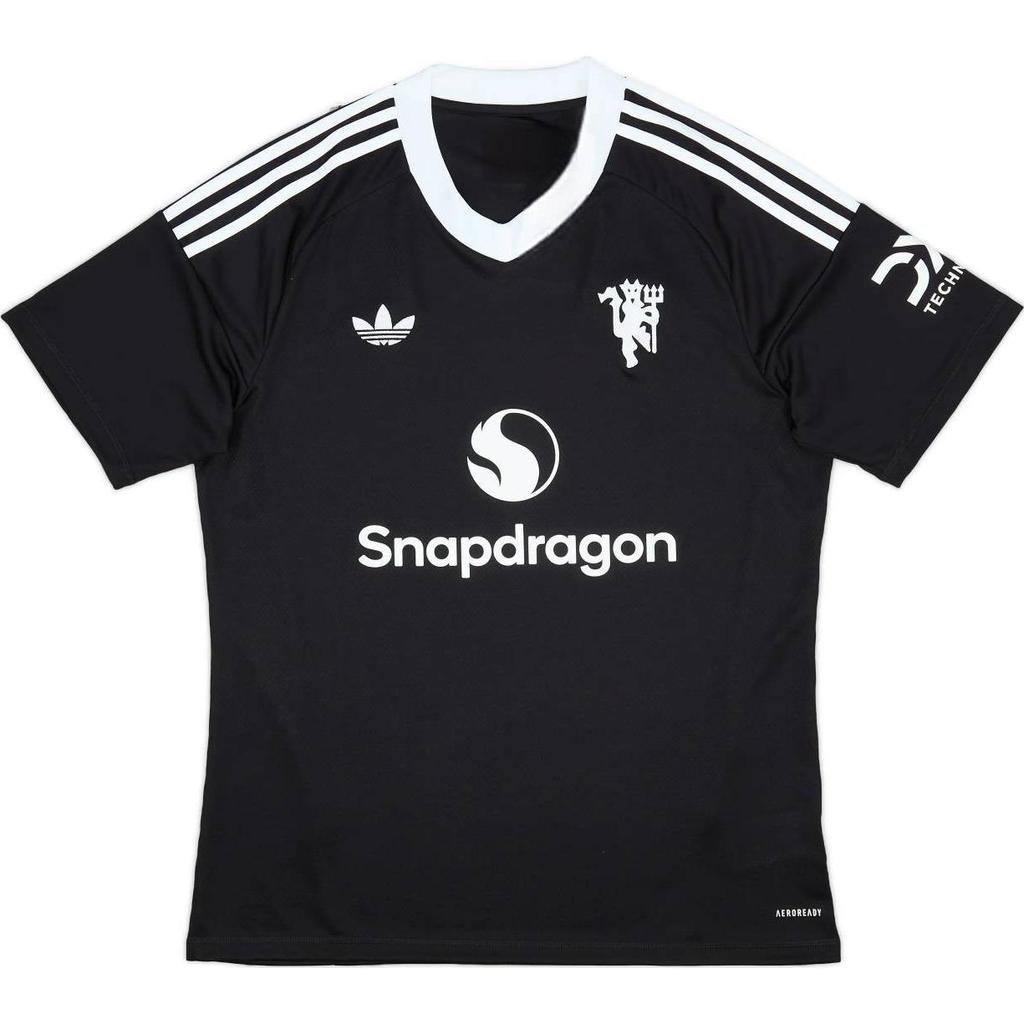 Adidas Originals Manchester United GK Comfortable Simple Soft Short Sleeve Football Shirt Unisex Tops Black JH0842