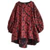Long Sleeve Plus Size Jacquard Vintage Floral New In Dresses for Women Casual Loose Midi Spring Autumn Dress