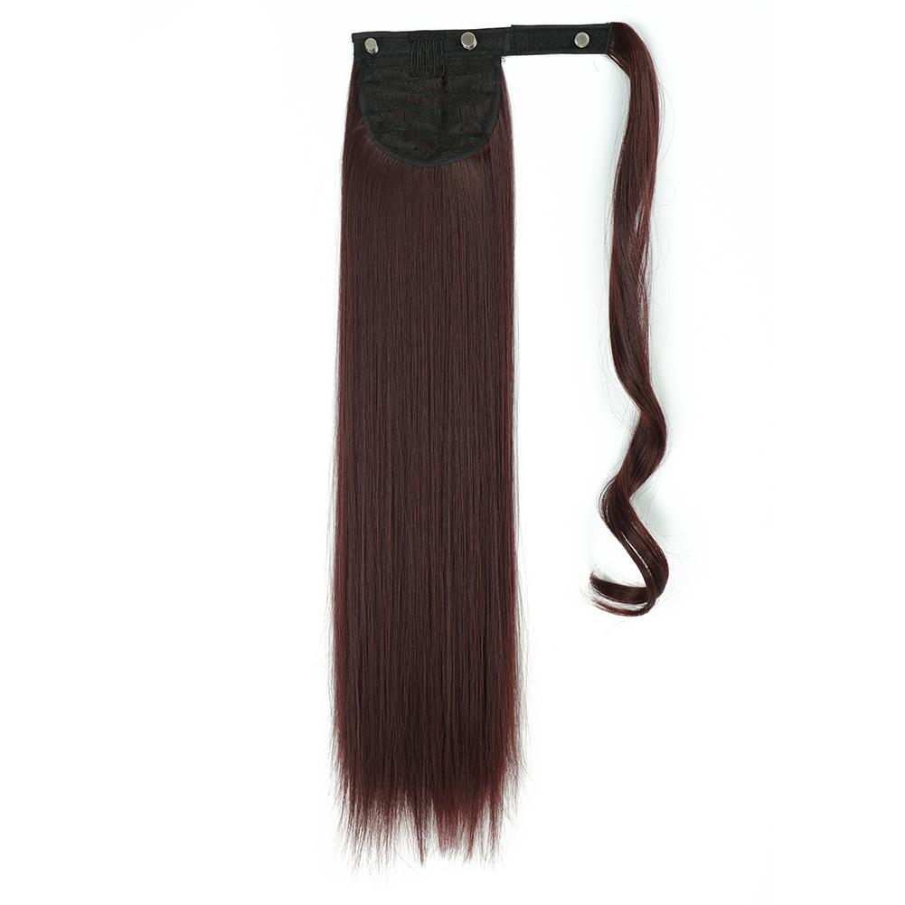 MISS WIG Women's Silky Straight Synthetic Clip In Drawstring Ponytail Hairpieces for Women Hair Extension