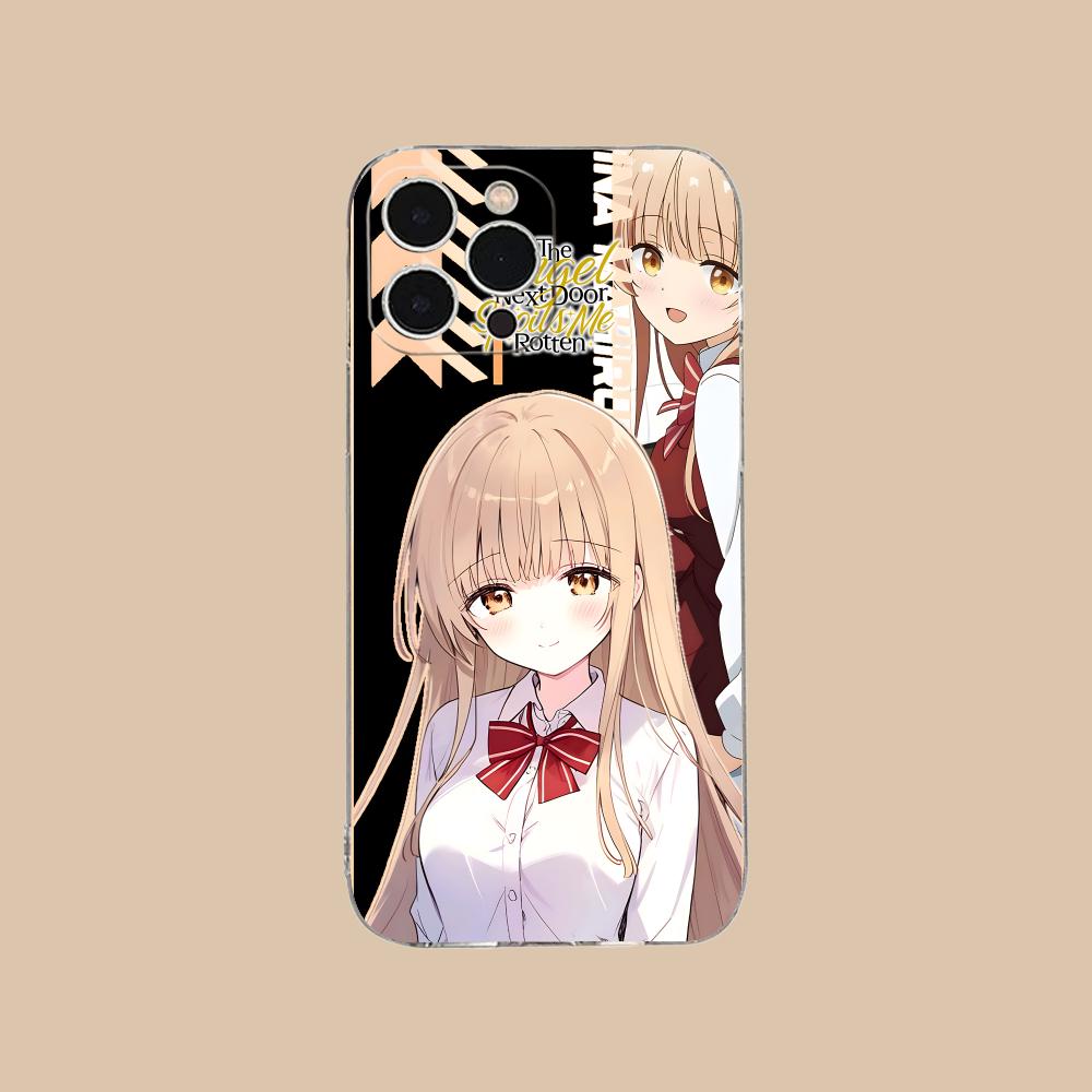 Angel Mahiru Shina Anime Phone Case for iPhone 16 15 14 13 12 11 X XR XS Pro Max Plus Mini Clear Transparent Luxury Cover Pretty