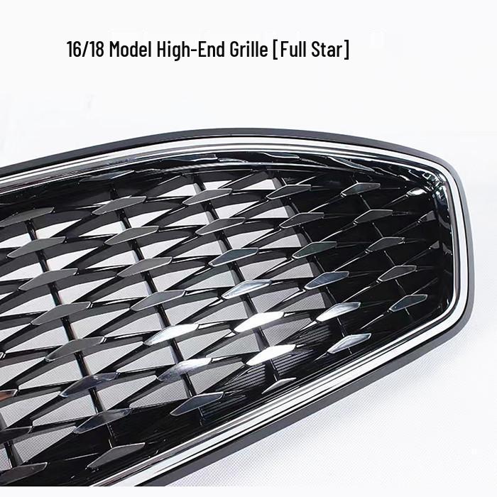 Kia K3 Front Grille Assembly for 2012, 2016, 2019 Models - Stainless Steel Headlights, Taillights, Fog Lights
