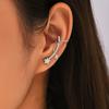Fashionable and Lightweight Luxury Shiny Zircon Star Streamline Earbone Clip for Women Non Perforated Earrings Ear Cuff