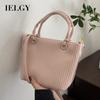 French Fashionable Retro Bucket Bag Simple Texture One-Shoulder Trendy All-Match Messenger Bag
