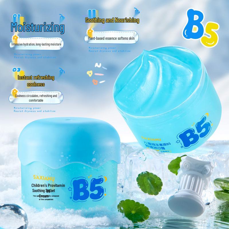 Sha Xian Nu Kids' Vitamin B5 Soothing After-Sun Ice Cream for Cooling, Hydrating & Moisturizing