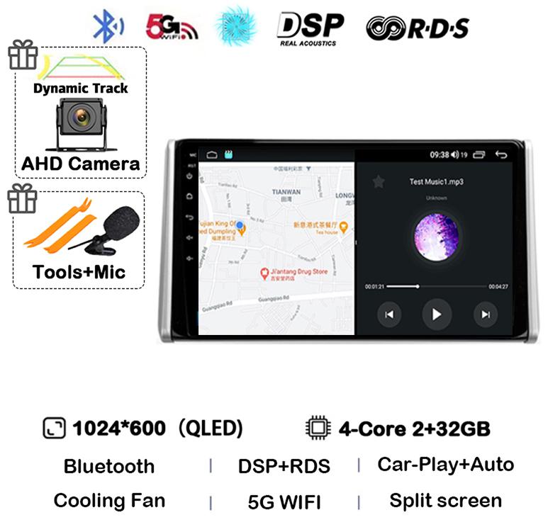 

Android 14 Carplay Auto For Toyota RAV4 XA50 2018 2019 2020 Car Radio GPS Multimedia Player Stereo 4G WIFI 360 Camera Head Unit