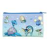 Tees Factory Flat Multi Pouch Features and 105mm H x 190mm W x 10mm Product Pokémon (Gradient/Blue & Mint) - Lucario, Piplup, Vaporeon, Glaceon,
