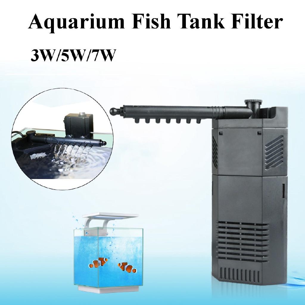 220V 3W/5W/7W 3in1 Aquarium Fish Tank Filter Aquarium Internal Filter Water Submersible Pump Fish Tank Oxygen Spray Tool