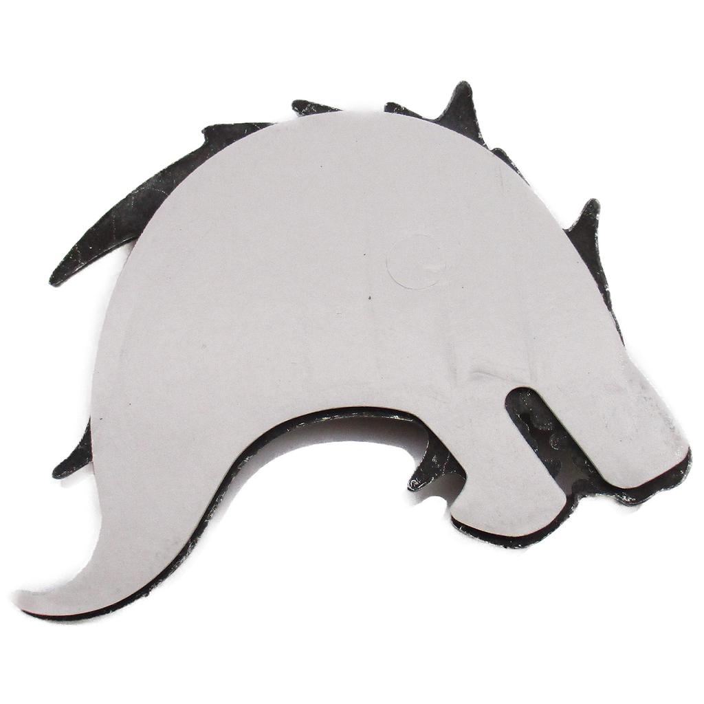 Wolf 3D metallbilemblem/klistermärke, vänster/högerorientering, påklistring, dubbelhäftande tejp ingår