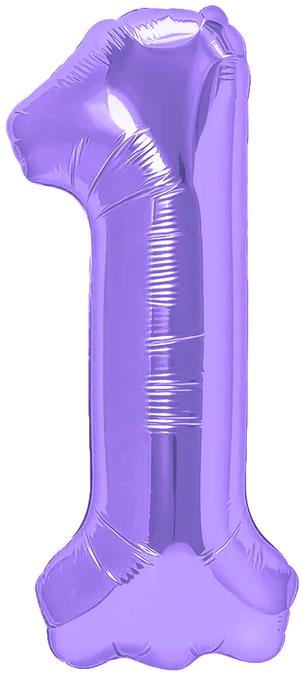 Foil Balloon Number 1 Purple 100cm