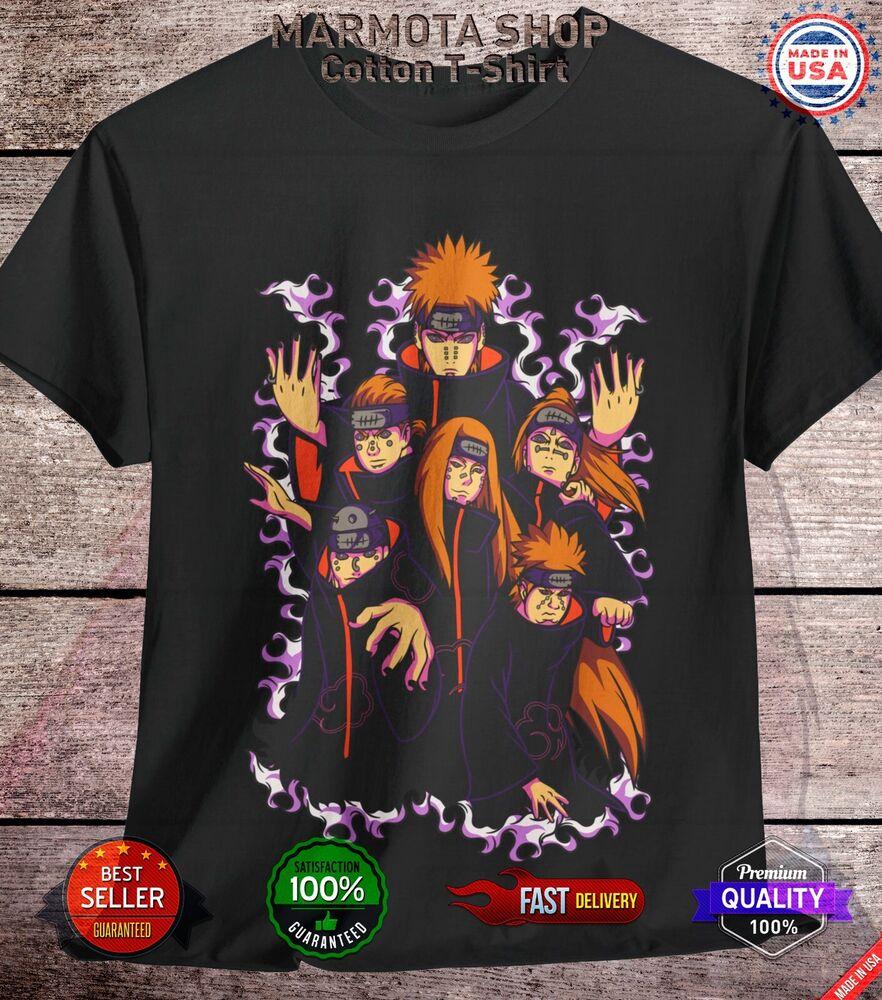 

Pain T-Shirt Naruto Shippuden Itachi Madara Uchiha Manga Anime Unisex Tee Shirt 4XL