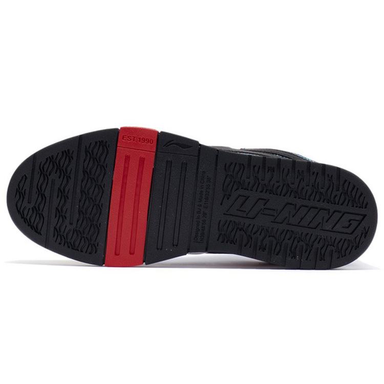 Li Ning Wave Pro Slip Resistant, Abrasion Resistant, Lightweight Low Top Skateboard Shoes Women's Black Red Yellow AECR044-3