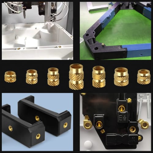 LEONTOOL 307-Piece Insert Nut Set, M2, M2.5, M3, M4, M5, M6, 1/4-20, Threaded Insert Assortment Kit, Threaded Inserts for Plastic Sets, Brass Nut Inse