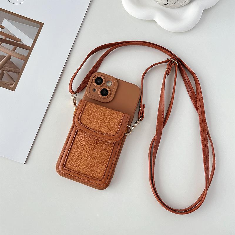 

Iphone17Plus Wallet Crossbody Rope Strap Mobile Phone Case For Apple 17 Wallet 15 Card Bag 13 Protective Case iPhone 17Promax