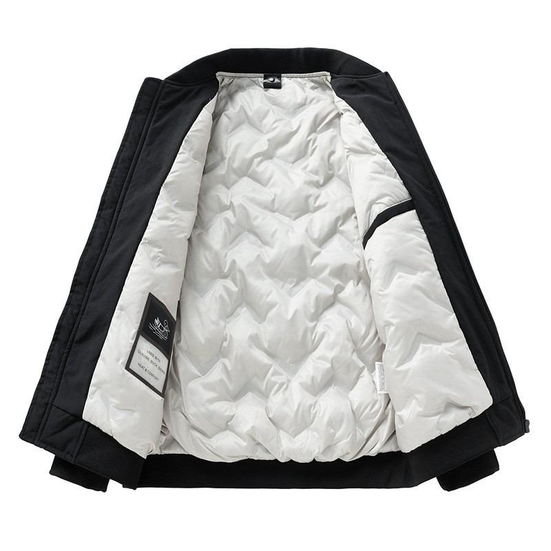 Down Jacket% White Duck Down Men's Winter Anti-wrinkle Flying Baseball Collar Jacket Men's Cold-resistant Jacket