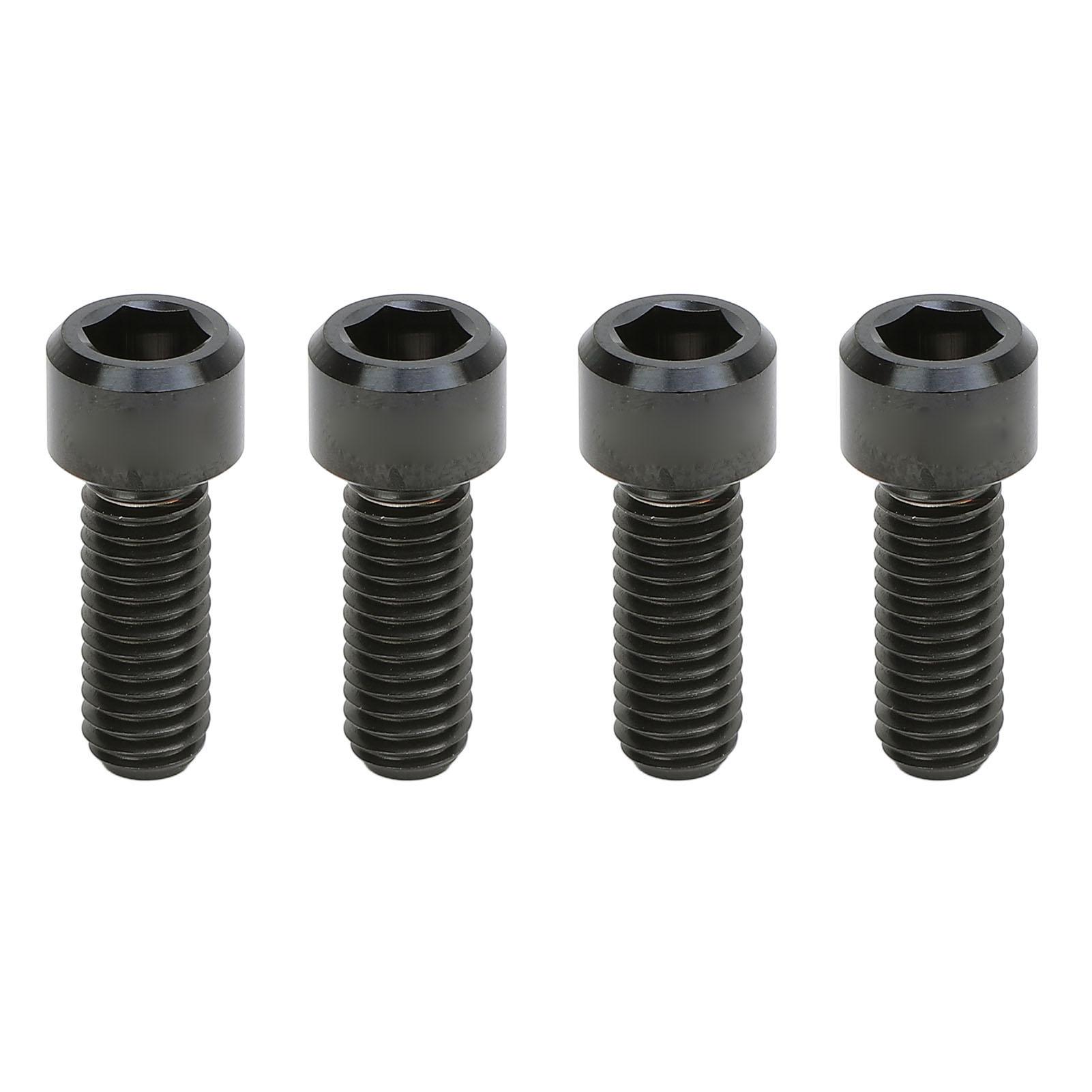 

4 Pcs Disk Brake Caliper Screw M6x16mm Ti Alloy Sturdy Lightweight Low Temperature Drift Suppression Bike Brake Screw Black