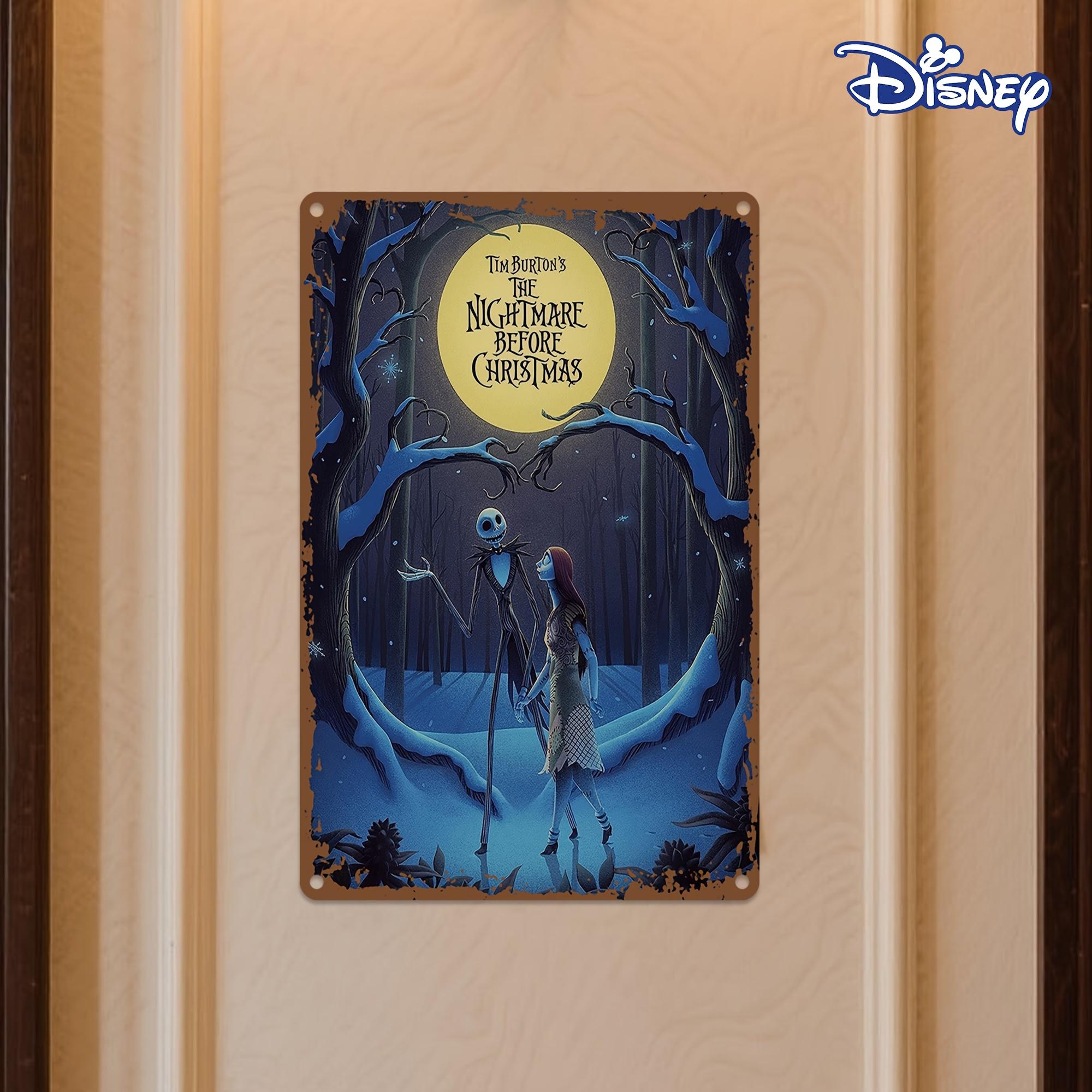 

1pc Tim Burton S Nightmare Before Christmas Metal Tin Sign - Jack and Sally Enchanted Winter Forest Art, 20.32x30.48 cm Wall Dec 20x30cm（7.8x11.8inch）