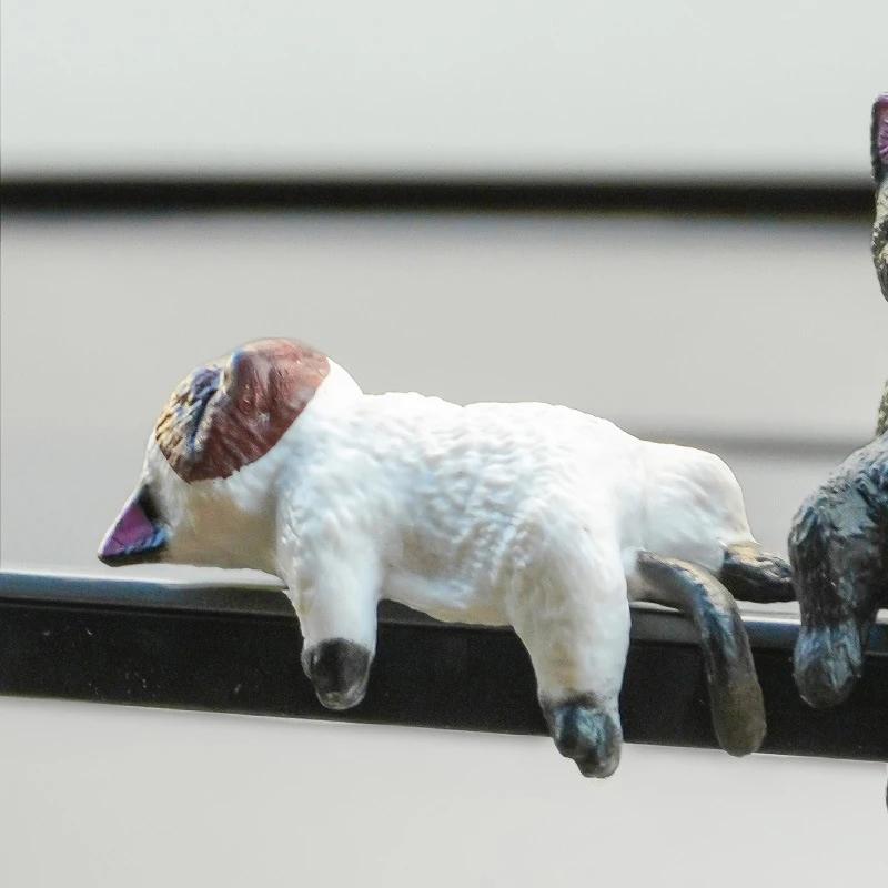.5X Auto Landschaft Katze Ornamente Niedliche Cartoon Katze Ornament Auto Mittelkonsole Navigationsbildschirm Schlafende Katze Dekoration Miniaturen