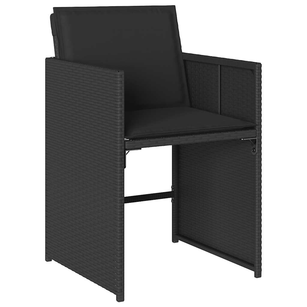 Vidaxl 11-Cz. Zestaw Mebli Do Ogrodu, Z Poduszkami, Czarny Rattan Pe