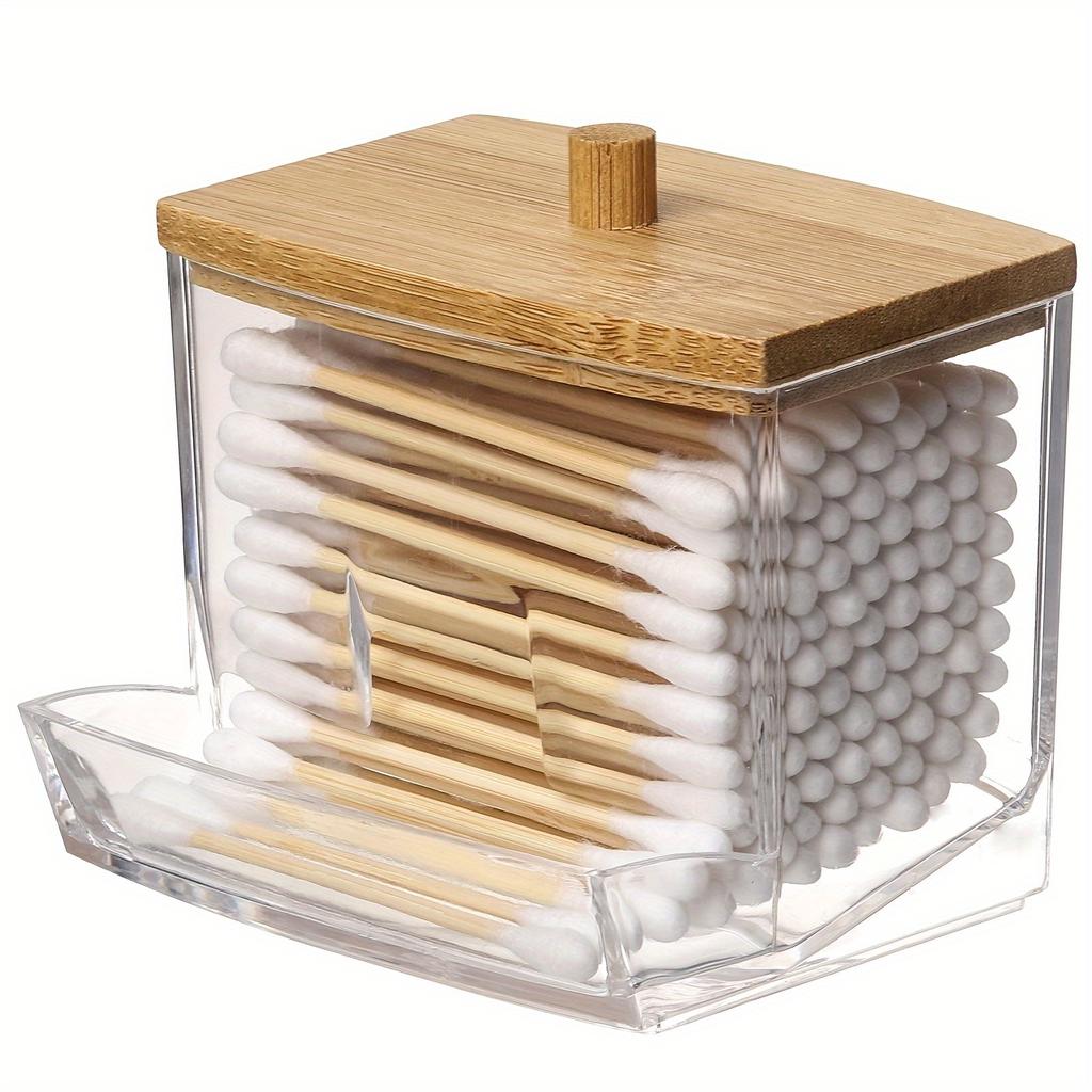 Cotton Swab Storage Box - Portable Makeup Cotton Powder Puff Storage Container