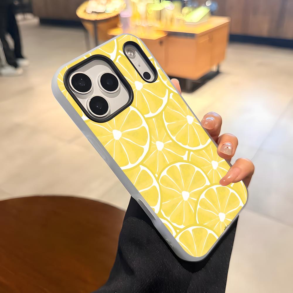 

Fruit Lemon Phone Case For IPhone 17 Air 16 E 15 14 Plus 13 12 11 Pro Max Jelly 2 In 1 Protective Case iPhone Air