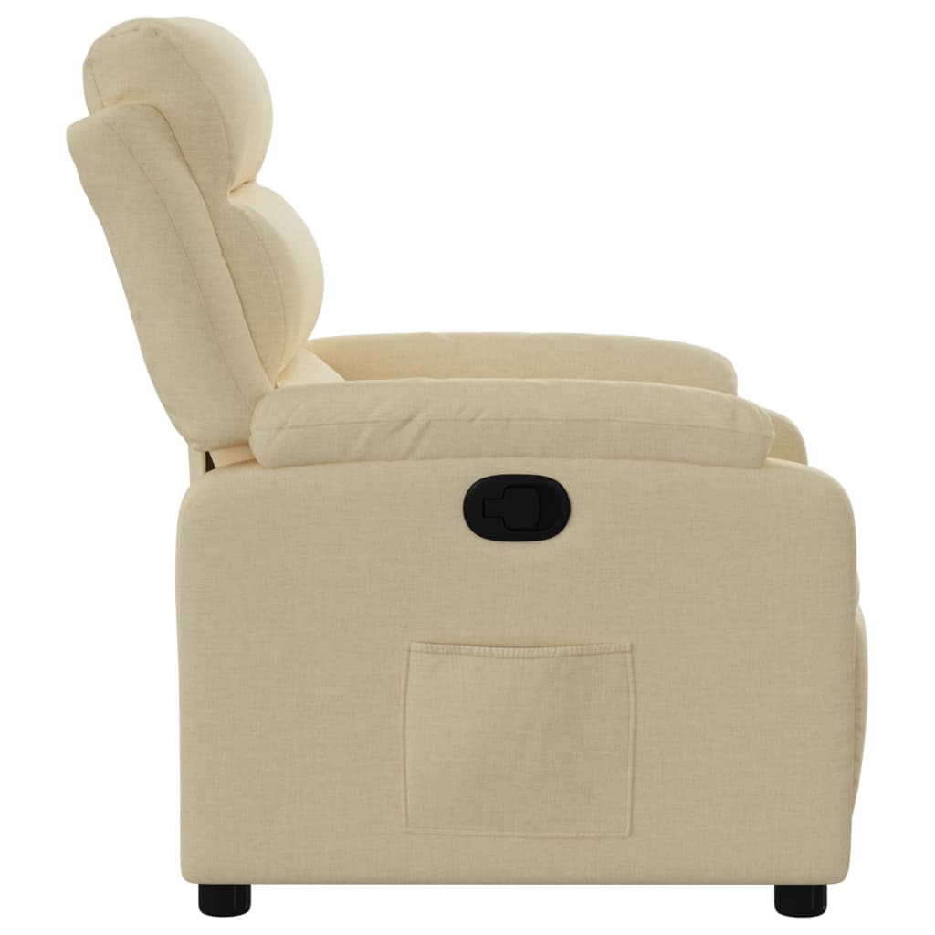 Cream Fabric Recliner Chair
