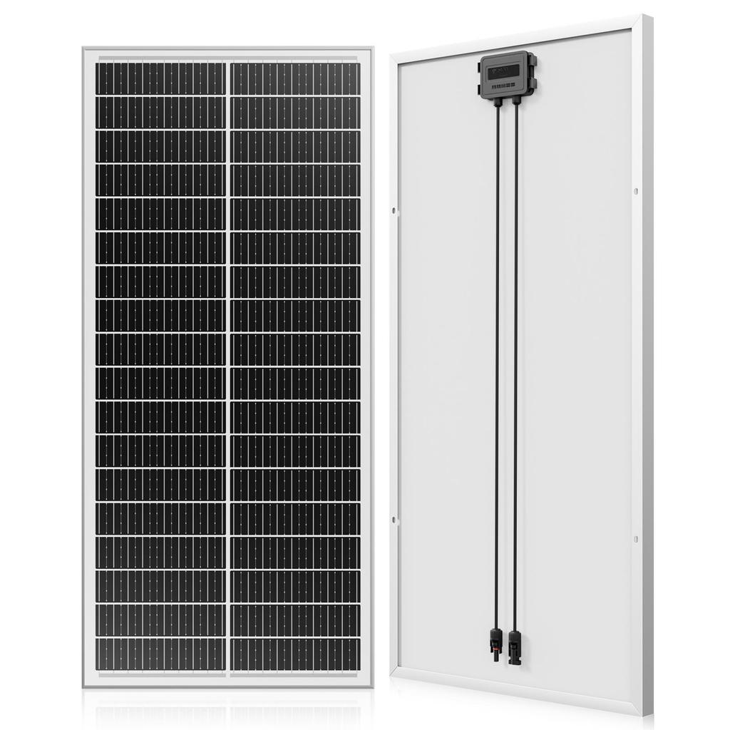 RVPOZWER 100W 12V Solar Panel 12BB Monocrystalline High Efficiency Module for Roof Mount Off Grid Power System Wholesale 4