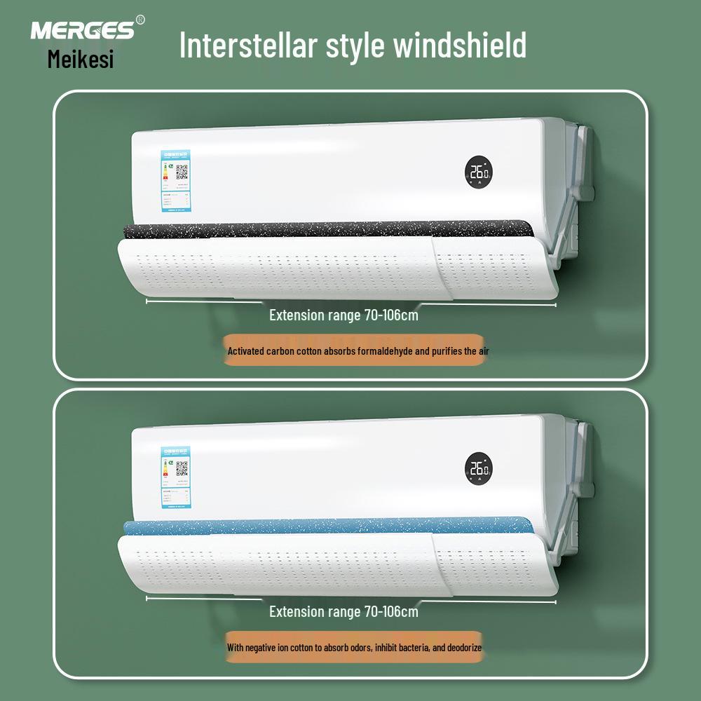 Retractable Wall-Mounted Transparent Air Conditioner Wind Deflector