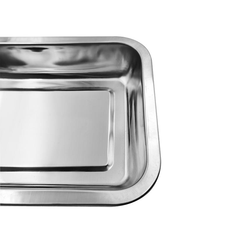 Stainless Steel Square Tray Sterilization Tray Surgical Tray 2 Sizes Surgical Medical Dental Storage Tray Lab Instrument Tray