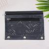 Oxford Cloth B5 Eyelet Ring Binder with Transparent Pencil Case and Three-Hole Double Zipper