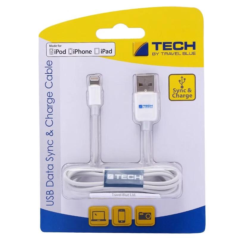 TRAVEL BLUE Apple Lightning to USB Data Cable