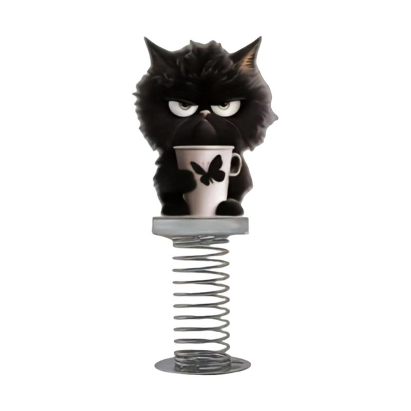 

Cute Spring Activated Cats Dashboard Toy Pet Interactive Acrylic Vehicle Accessory Upgrades for Animal Love Gift