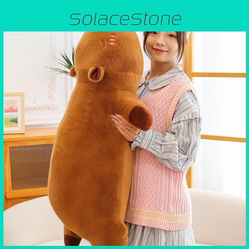 Soft Short Plush Capybara Cuddle Pillow Ideal For Sleepovers And Bedroom Decor 50cm And 90cm Sizes