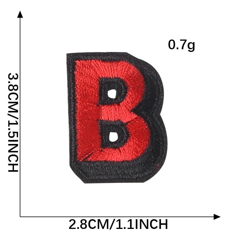 Duoku Computer Embroidery English Alphabet Cloth Label Name Label Ball Suit Mark Patch Clothing Accessories Embroidery Cloth Sticker