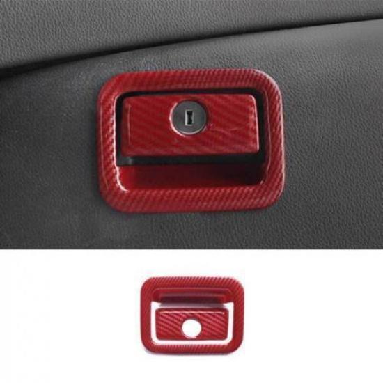 Co-Pilot Storage Box For Toyota Camry 2018- Red Carbon Fiber Handle Cover
