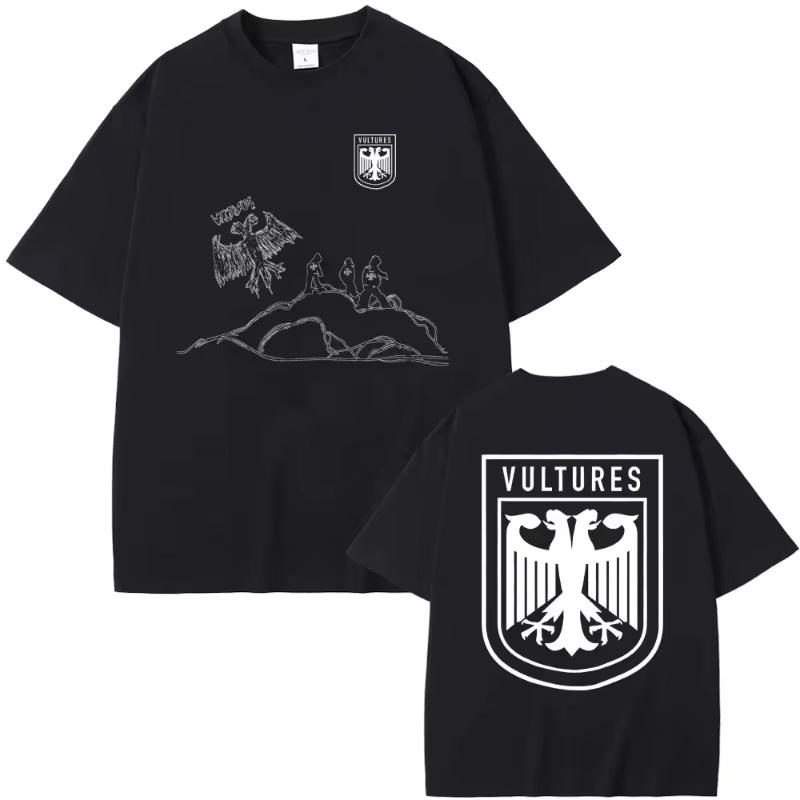 Rapper Kanye West Vultures New Music Album Graphic T Shirts Unisex Unisex Hip Hop Fashion Casual Tee Unisex Fashion Streetwear Top