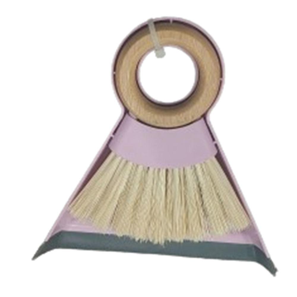 

Soft Brush Desktop Broom Brushes Wooden Handle Keyboard Brush Combination for Sill рожевий