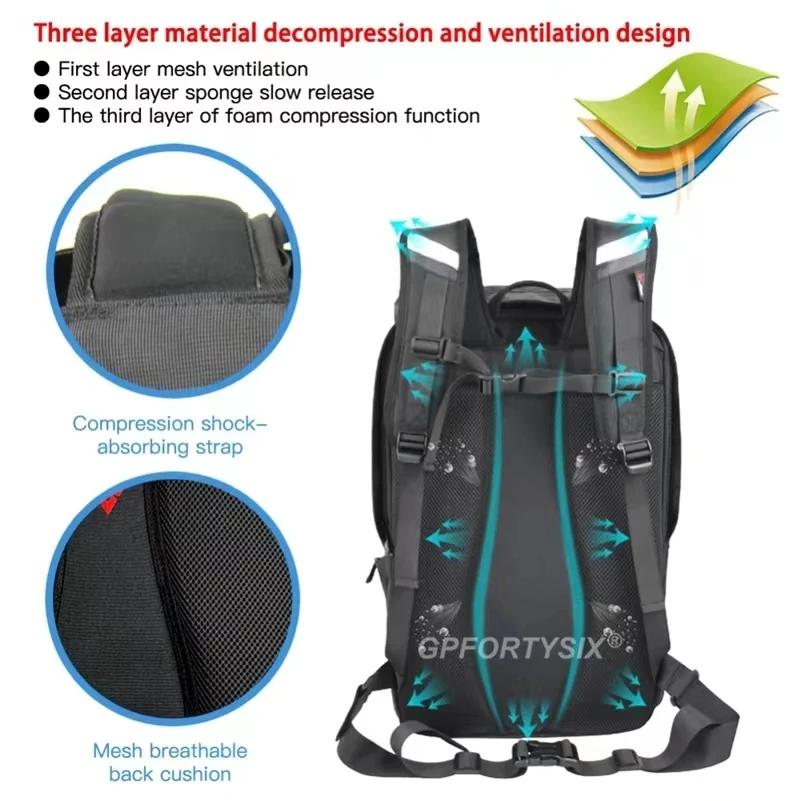 1PC Multifunction Waterproof Motorcycle Rear Seat Bag, Helmet Backpack, Big Capacity, Motocross Tail Bag, Luggage