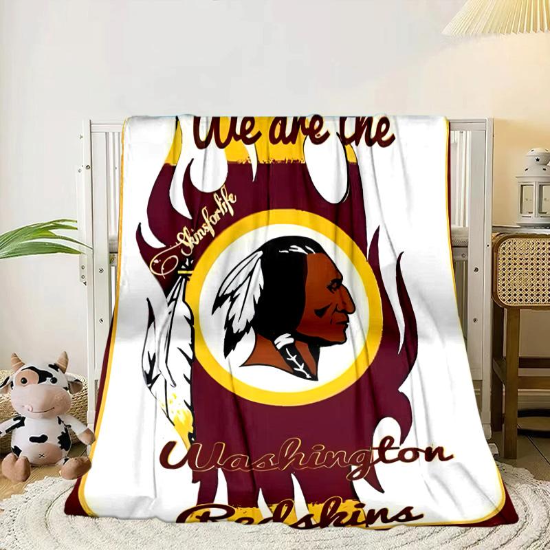Redskins Football Club Design Portable Blanket/Soft Blanket Bedding Blanket Suitable for Travel Camping Living Rooms Offices Sofas Fan Gifts