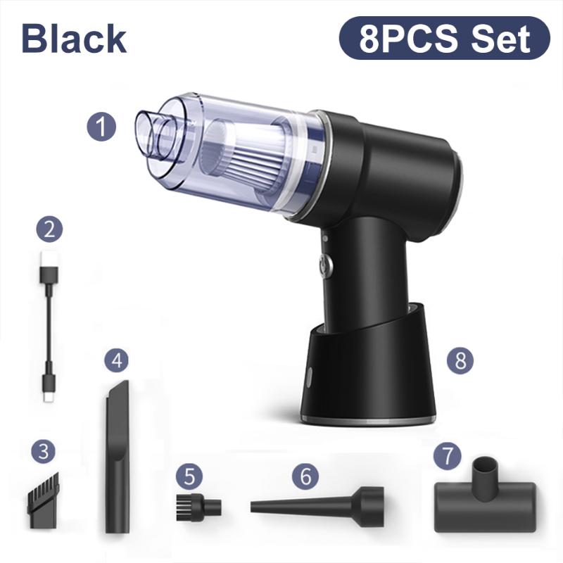 High Suction 2 In 1 Car Vacuum Cleaner Wireless Charging Air Duster Handheld High-power Vacuum Cleaner for Home Office