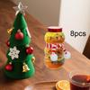 8 Christmas Bottles In The Shape of A , Glass Containers for Candy,