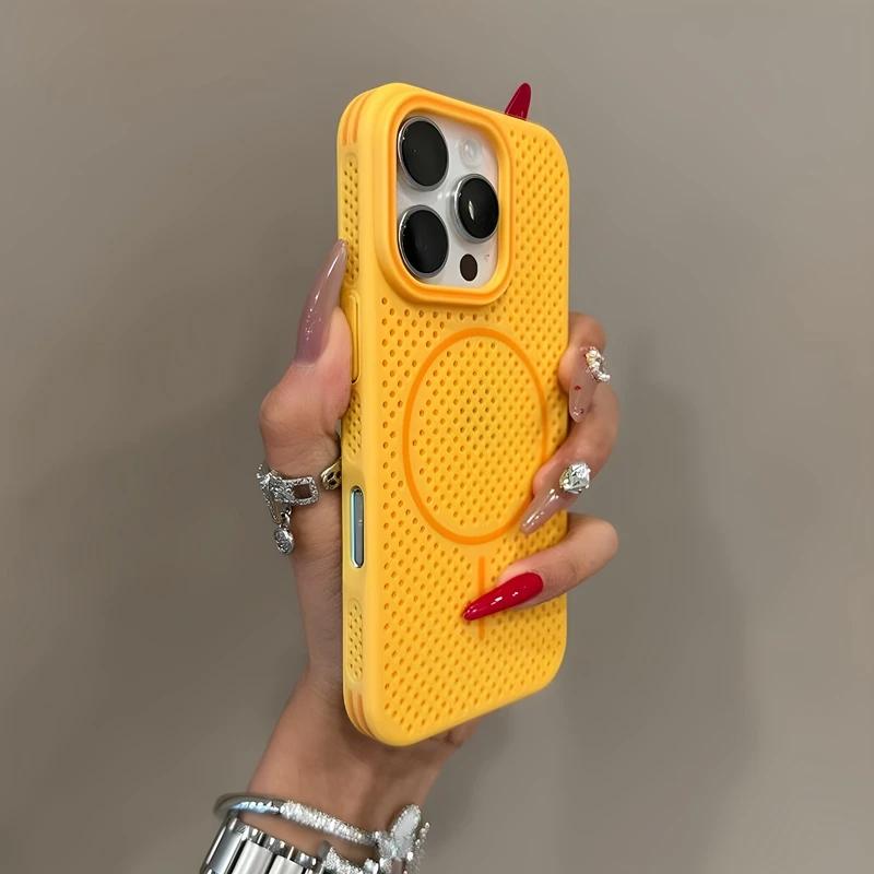 

Luxury Magsafe Heat Dissipation Candy Phone Case For iPhone 17 16 15 14 13 12 Pro Max 16 Plus 17 Air Magnetic Bumper Back Cover For iPhone 13