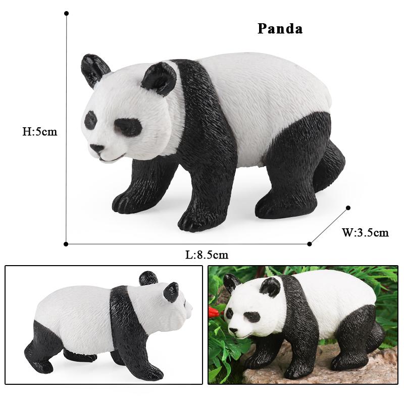 Oenux African Wild Animals Lion Tiger Yak Antelope Crocodile Zebra Black Panther Model Figurines Home Decoration Toy Kids Gift