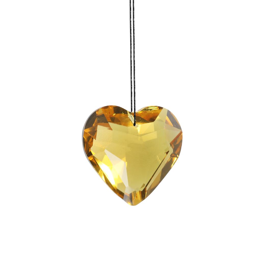 40mm Chandelier Crystal Love-heart Shaped Prisms Rainbows Maker Crystal Glass Prism Suncatchers Crafts Gift Garden Decor