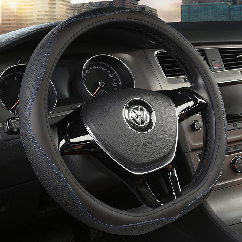 D series Micro Fiber Leather Car Steering Wheels Covers 38CM/15'' Steering Wheel Hubs Car Styling,For VW GOLF 7 2015 POLO