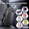 Leather Car Seat Side Storage Bag Hanging Auto Seat Organizer Tissue Holder Cup Holder Mesh Storage Pocket for Phone Bottle