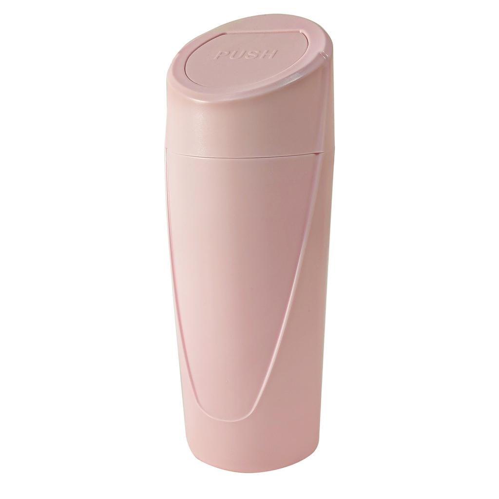 1pc Portable Car Trash Can, Small Car Interior Accessory Covered Car Trash Can, Car Cup Holder Trash Can