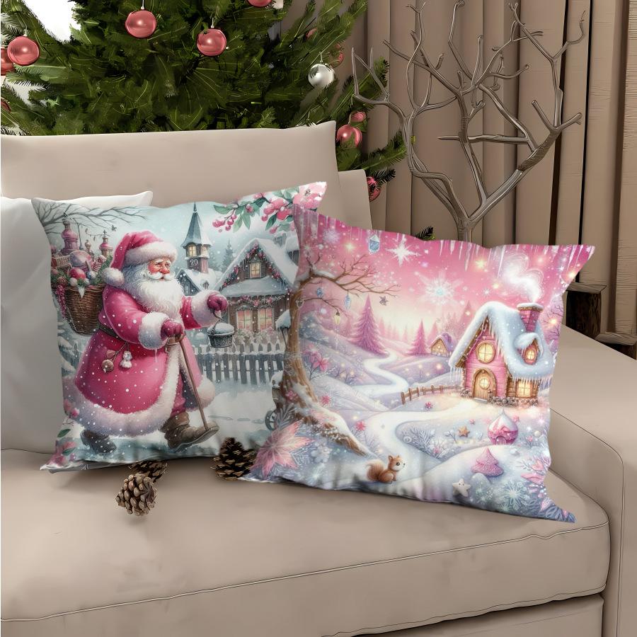 Pillowcase Polyester Cushion Cover Sofa Decorative Pillowcase Nordic Simple Modern Christmas Holiday